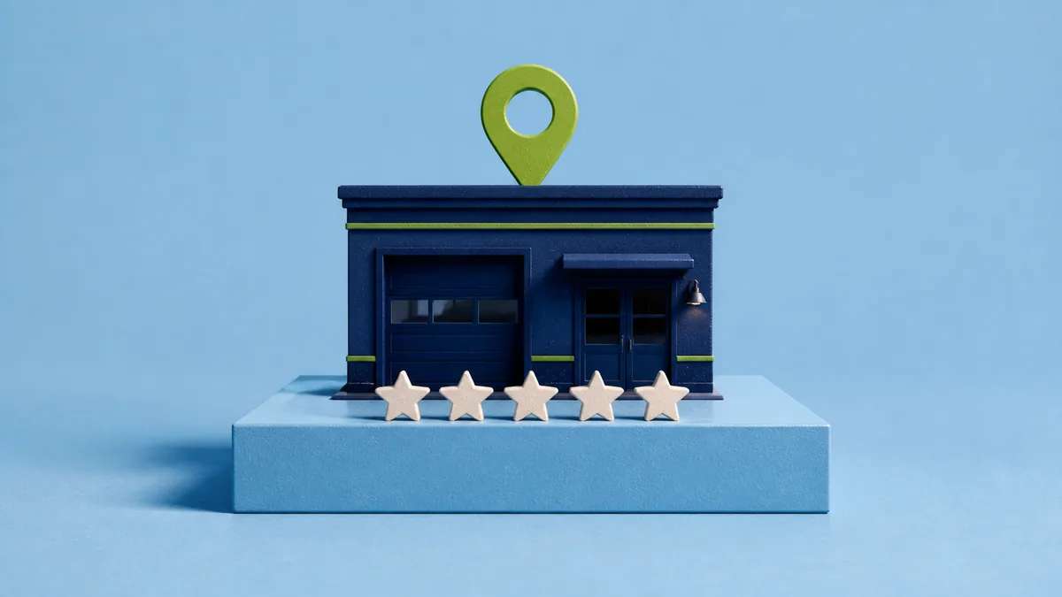 Tactile auto-shop visibility sculpture representing digital marketing