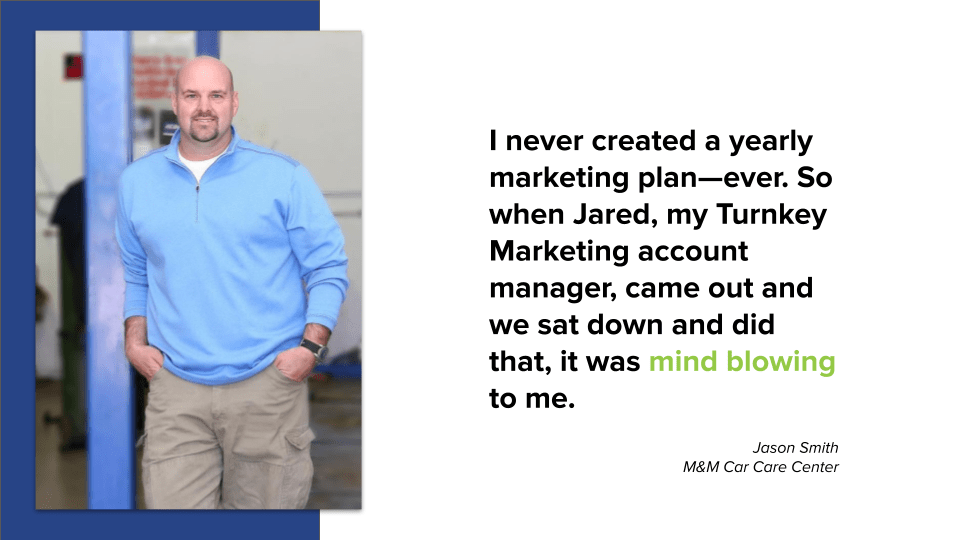Jason Smith quote about creating a yearly marketing plan with Turnkey Marketing